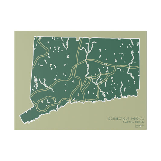 Connecticut National Scenic Trails Matte Canvas, Stretched, 0.75"