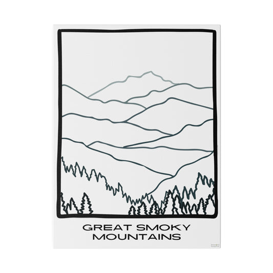 Great Smoky Mountains Matte Canvas, Stretched, 0.75"